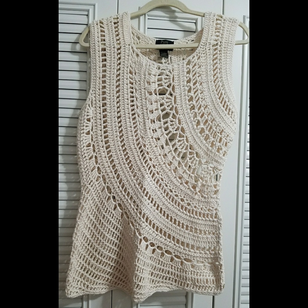 Handknit Sweater Vest Size L/XL